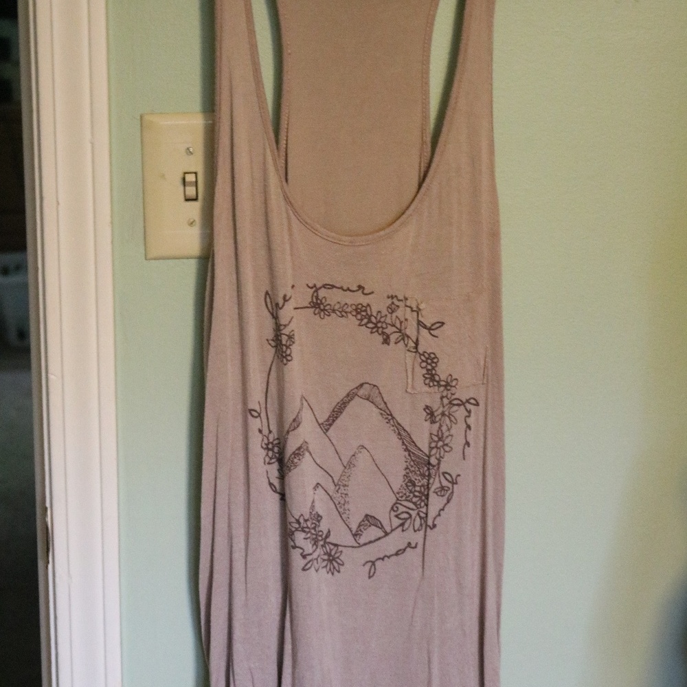 Mountian Lines Illustration Tunic Tank
